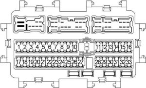 Infiniti JX35 - fuse box diagram - passenger compartment fuse box