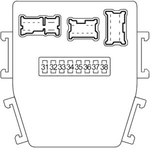 Infiniti Q45 - fuse box diagram - passenger compartment fuse box no. 2