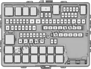 Toyota Tundra (Xk70; 2022 - 2026) - fuse and relay box diagram - engine compartment (box number 1)
